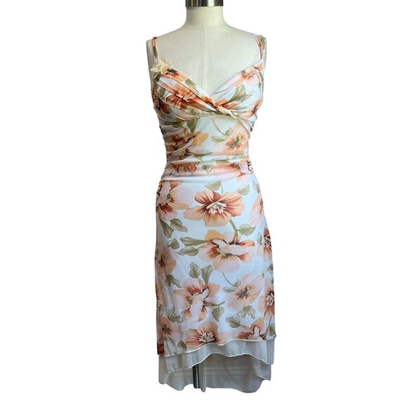 Y2K Vintage Ruby Fox Floral Mesh Danity Romantic Dress Size Medium - Picture 1 of 8